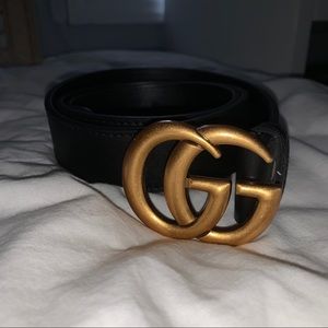 Gucci Leather Double G Belt